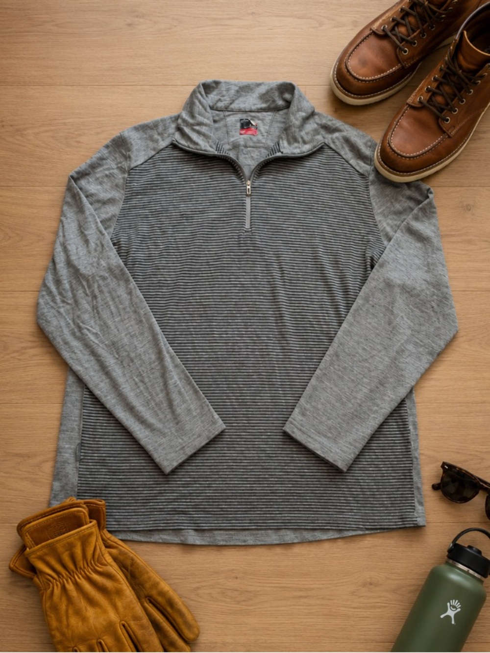 Icebreaker Merino 260 Bodyfit Baselayer Pullover XXL Heather Gray Outdoor Alpine